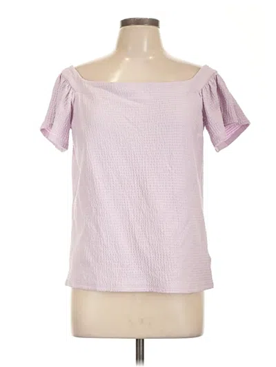 Pre-owned Express Short Sleeve Top Pink Off The Shoulder Neckline Tops