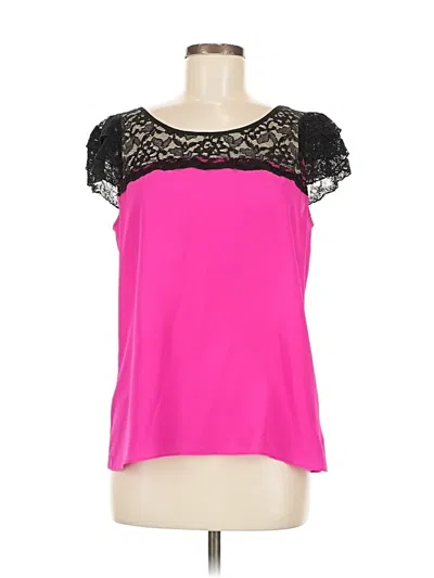 Pre-owned Express Short Sleeve Top Pink Sweetheart Neckline Tops