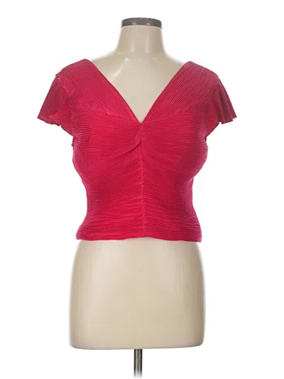 Pre-owned Express Short Sleeve Top Pink Sweetheart Neckline Tops