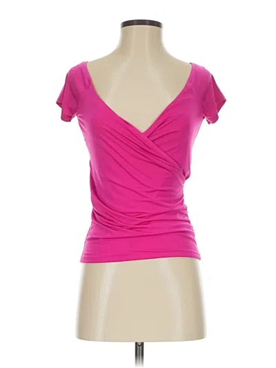 Pre-owned Express Short Sleeve Top Pink Sweetheart Neckline Tops