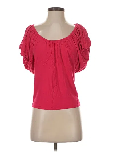 Pre-owned Express Short Sleeve Top Pink Sweetheart Neckline Tops