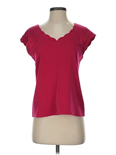 Pre-owned Express Short Sleeve Top Pink Sweetheart Neckline Tops