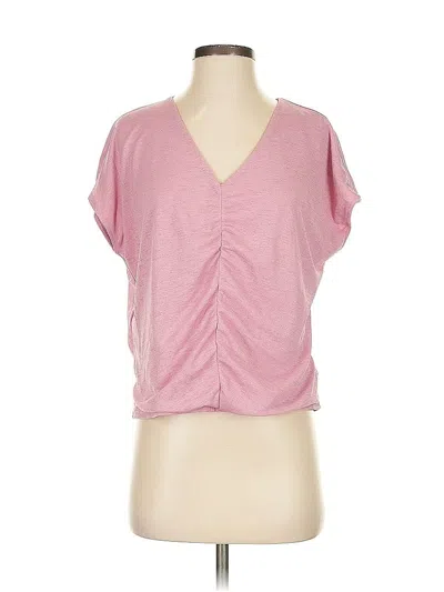 Pre-owned Express Short Sleeve Top Pink V Neck Tops