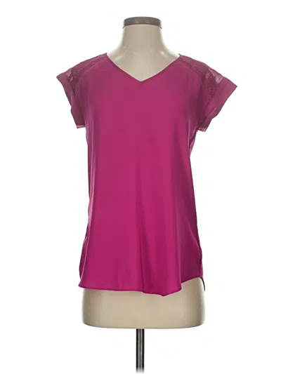 Pre-owned Express Short Sleeve Top Pink V Neck Tops