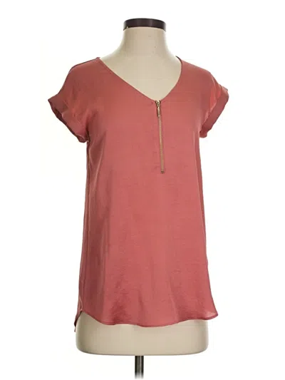 Pre-owned Express Short Sleeve Top Pink V Neck Tops