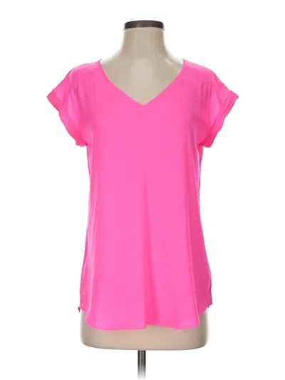 Pre-owned Express Short Sleeve Top Pink V Neck Tops