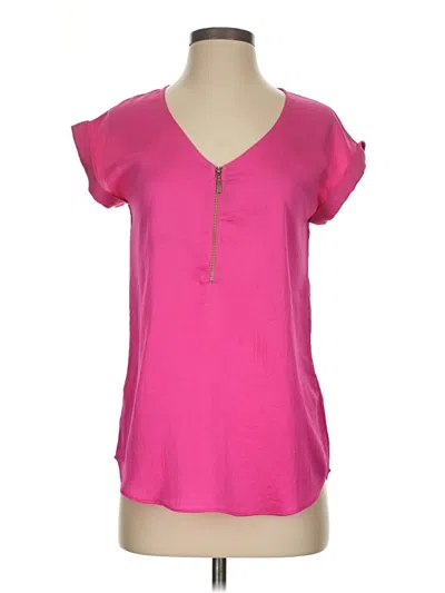 Pre-owned Express Short Sleeve Top Pink V-neck Tops
