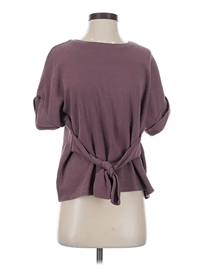 Pre-owned Express Short Sleeve Top Purple Boatneck Tops