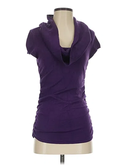 Pre-owned Express Short Sleeve Top Purple Cowl Neck Tops