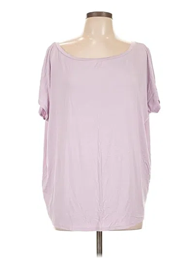 Pre-owned Express Short Sleeve Top Purple Scoop Neck Tops