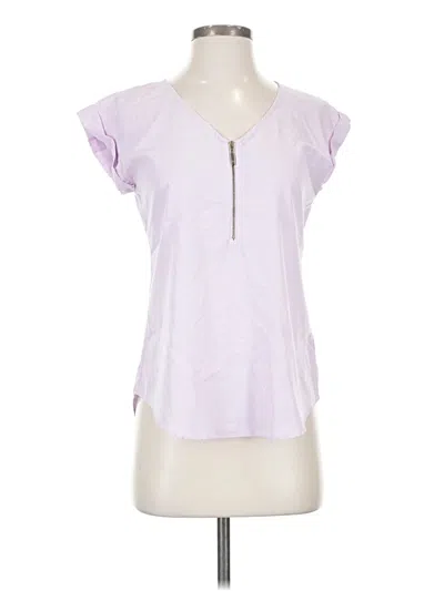 Pre-owned Express Short Sleeve Top Purple V Neck Tops