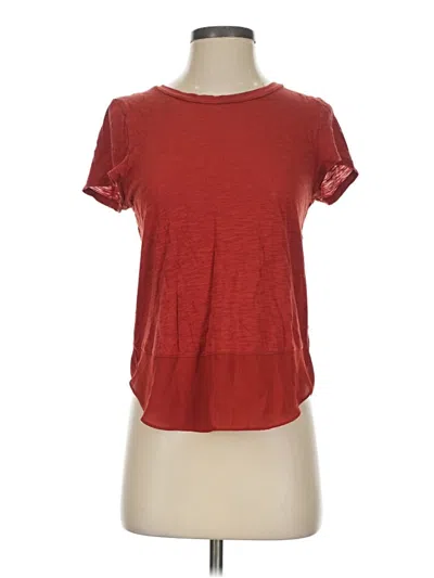 Pre-owned Express Short Sleeve Top Red Crew Neck Tops