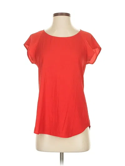 Pre-owned Express Short Sleeve Top Red Scoop Neck Tops