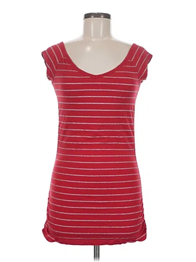 Pre-owned Express Short Sleeve Top Red Scoop Neck Tops