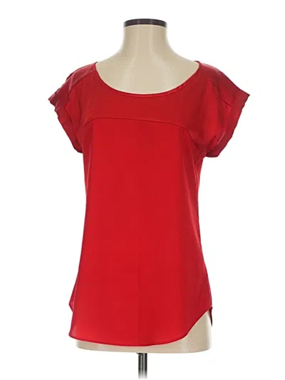 Pre-owned Express Short Sleeve Top Red Scoop Neck Tops