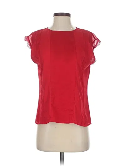 Pre-owned Express Short Sleeve Top Red Sweetheart Neckline Tops