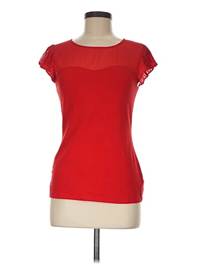 Pre-owned Express Short Sleeve Top Red Sweetheart Neckline Tops