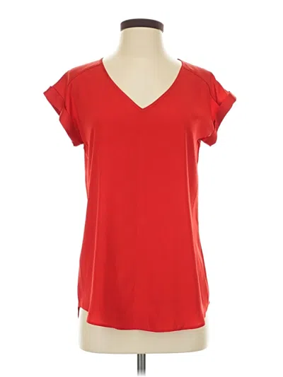 Pre-owned Express Short Sleeve Top Red V-neck Tops