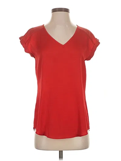 Pre-owned Express Short Sleeve Top Red V-neck Tops