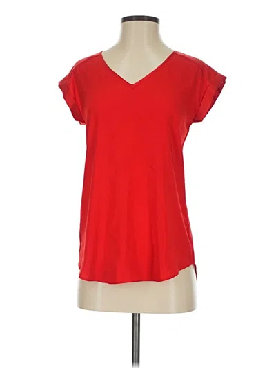 Pre-owned Express Short Sleeve Top Red V-neck Tops