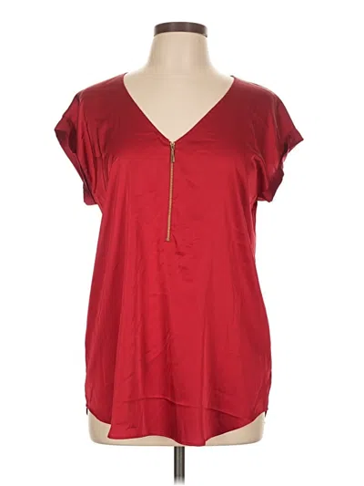 Pre-owned Express Short Sleeve Top Red V-neck Tops