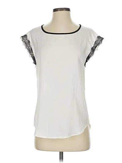 Pre-owned Express Short Sleeve Top Silver Scoop Neck Tops