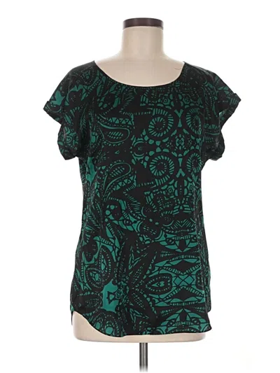 Pre-owned Express Short Sleeve Top Teal Scoop Neck Tops