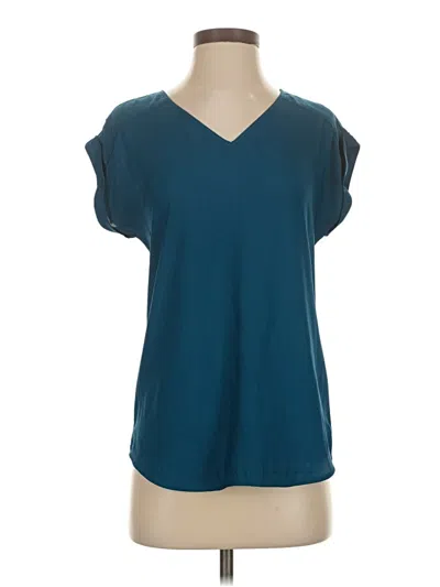Pre-owned Express Short Sleeve Top Teal V-neck Tops