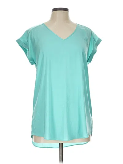 Pre-owned Express Short Sleeve Top Teal V-neck Tops