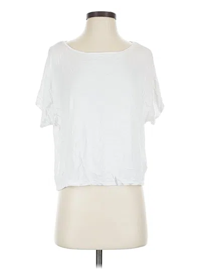 Pre-owned Express Short Sleeve Top White Boatneck Tops