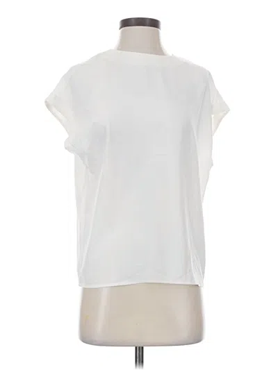 Pre-owned Express Short Sleeve Top White Boatneck Tops
