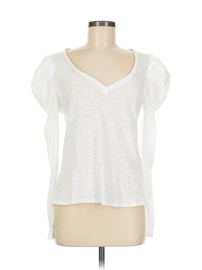 Pre-owned Express Short Sleeve Top White Sweetheart Neckline Tops