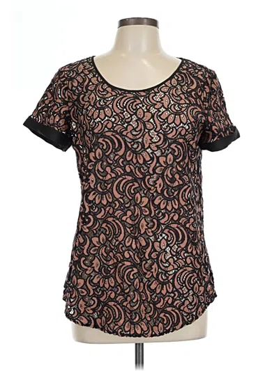 Pre-owned Express Short Sleeve T-shirt In Brown