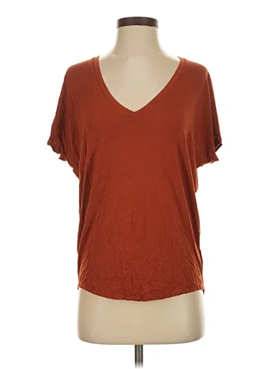 Pre-owned Express Short Sleeve T-shirt In Brown