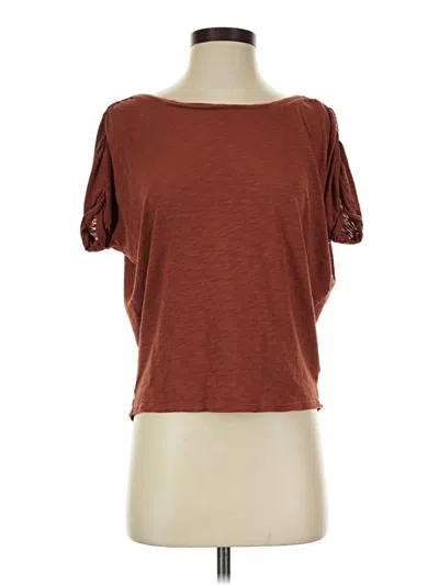 Pre-owned Express Short Sleeve T-shirt In Brown