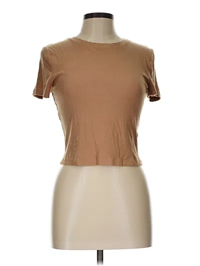 Pre-owned Express Short Sleeve T-shirt In Brown