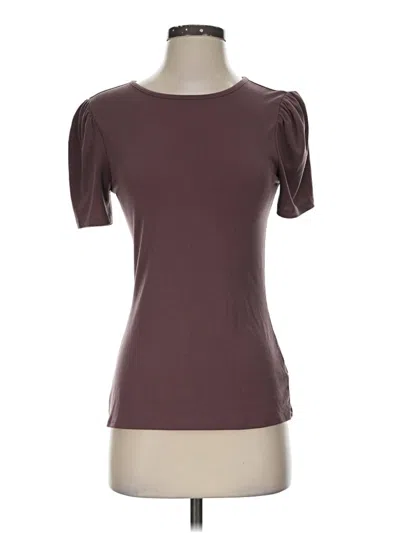 Pre-owned Express Short Sleeve T-shirt In Burgundy