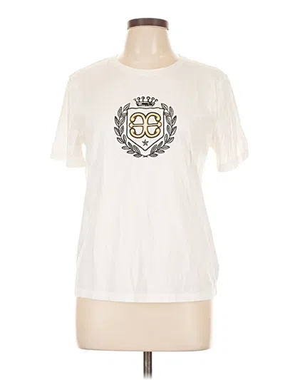 Pre-owned Express Short Sleeve T-shirt In Ivory