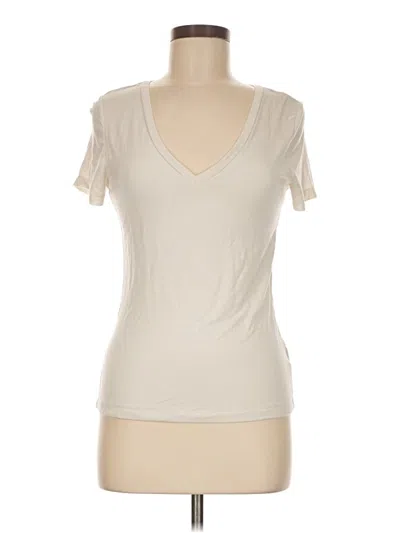 Pre-owned Express Short Sleeve T-shirt In Ivory