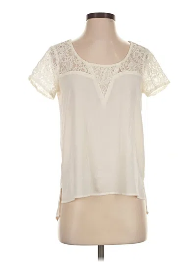 Pre-owned Express Short Sleeve T-shirt In Ivory