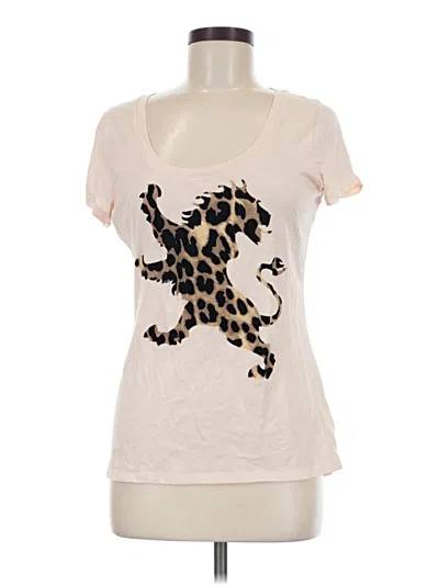 Pre-owned Express Short Sleeve T-shirt In Ivory