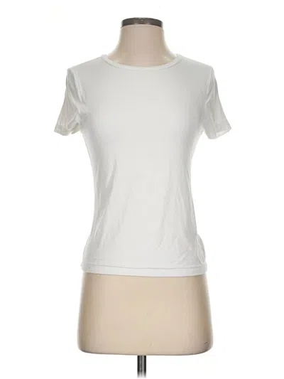 Pre-owned Express Short Sleeve T-shirt In Ivory
