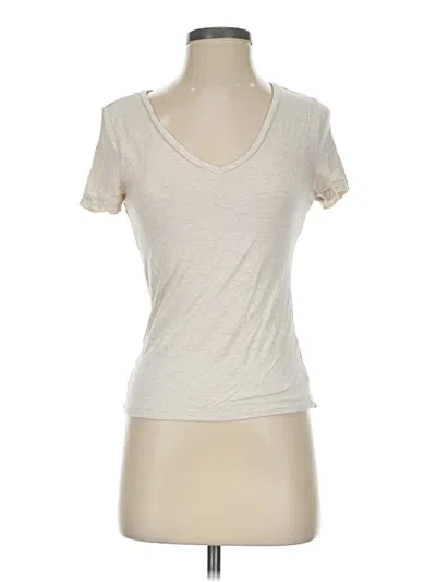 Pre-owned Express Short Sleeve T-shirt In Ivory