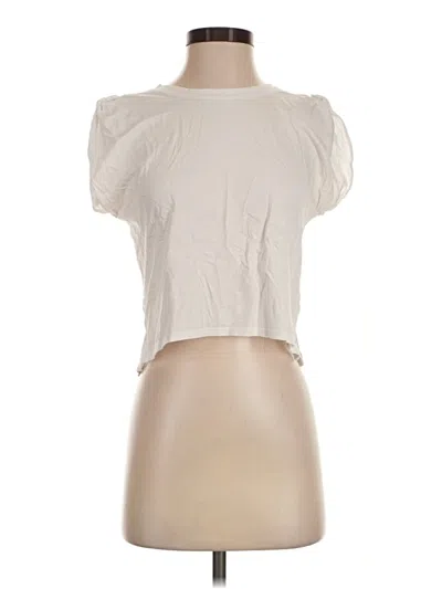Pre-owned Express Short Sleeve T-shirt In Ivory