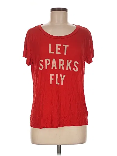 Pre-owned Express Short Sleeve T-shirt In Red