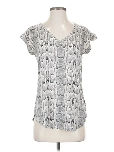 Pre-owned Express Short Sleeve T-shirt In Silver