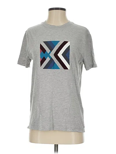 Pre-owned Express Short Sleeve T-shirt In Silver