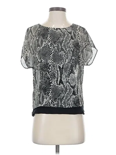 Pre-owned Express Short Sleeve T-shirt In Silver