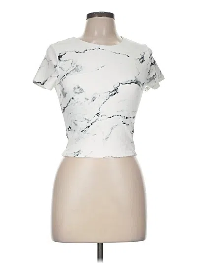 Pre-owned Express Short Sleeve T-shirt In Silver
