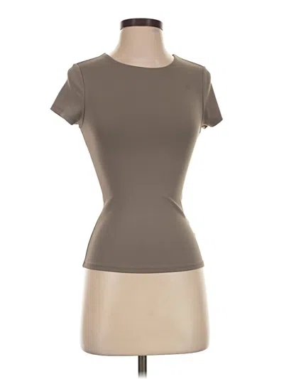 Pre-owned Express Short Sleeve T-shirt In Tan